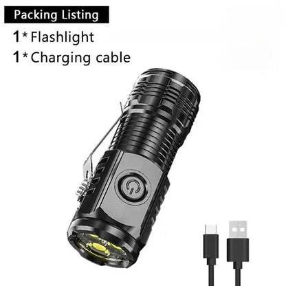 High Quality SST20 LED Flashlight USB Rechargeable Pen Clip Torch