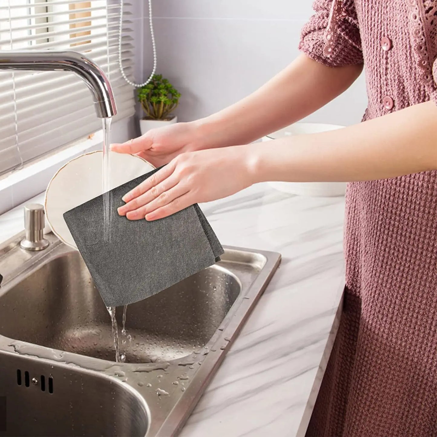 New Magic Cloth Thickened Cleaning Cloths No Trace Reusable Microfiber Car Window Glass Wiping Rags Towels Household Clean Tools