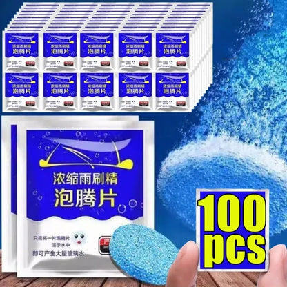 100/10pcs Car Glass water Cleaner Effervescent Tablet Auto Window Solid Cleaning Automobile Car Glass Wiper Washing Tablets