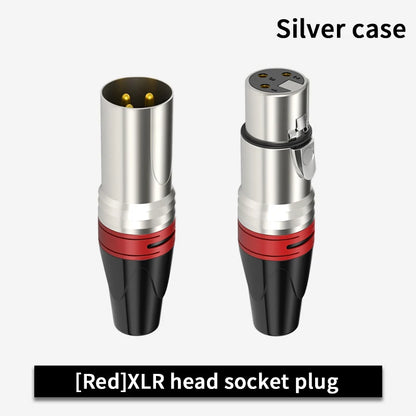 3Pin XLR Color Head Pure Copper Pin Male and Female Audio Microphone Connector Canon Welding Plug Socket