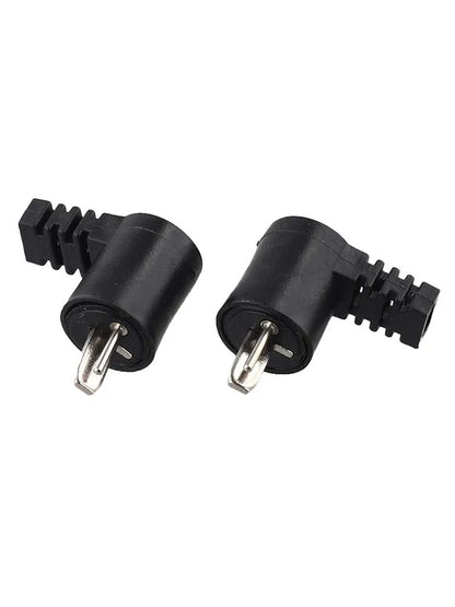 2 Pieces 2 Pin DIN Right Angle Speaker Cable Connectors for Loudspeaker Applications with Screw Terminal Design