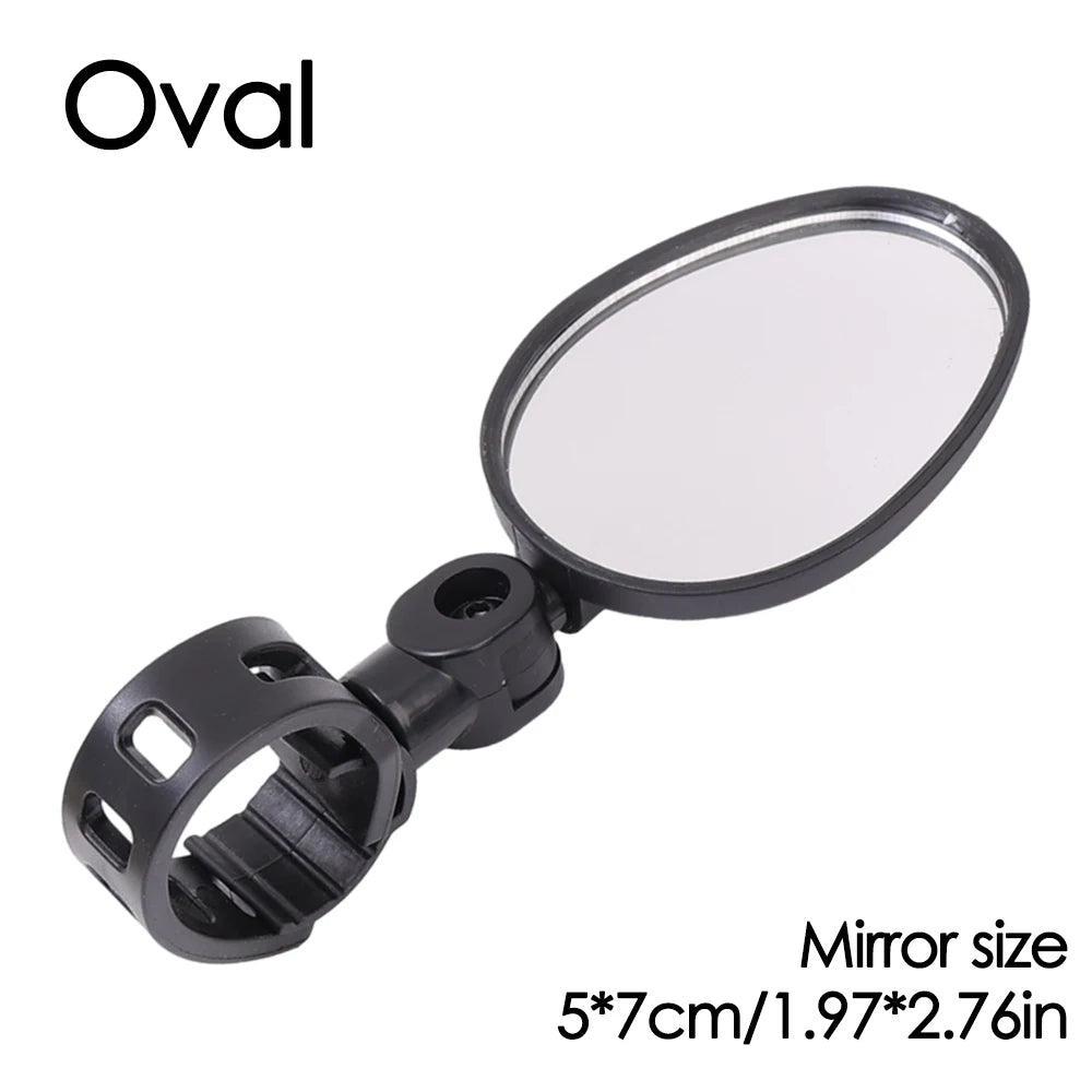 Universal Bike Mirrors Bike Handlebar Adjustable Rotating Wide Angle Rear View Mirror 360 Degree Rotation Cycling Accessories