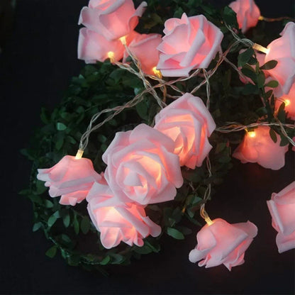 3m LED Rose Light Wedding Valentine's Day Girl Room Small Garden Decoration Night Light Christmas Fairy Light Decoration