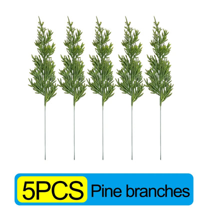 30/1PCS Christmas Decoration Artificial Pine Branches with Holly Berries, Red Berry Branches for Christmas Tree, Wreath, Gift Decoration