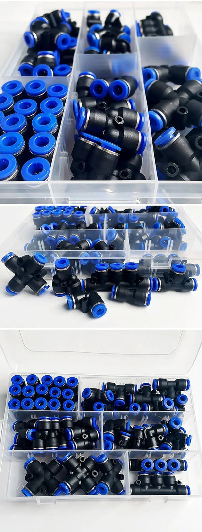 PU-6 PE-6 PZA-6 PY-6 PV-6 PG-6 PK-6 Pneumatic Fitting Kit 6mm Outer Diameter Hose Pipe Tube Air Connectors