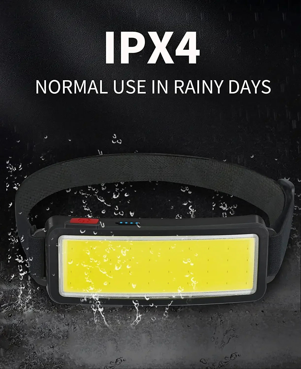Strong Light Headlamp Portable Mini COB LED Headlight Built-in Battery Flashlight USB Rechargeable Head Lamp Hiking Torch