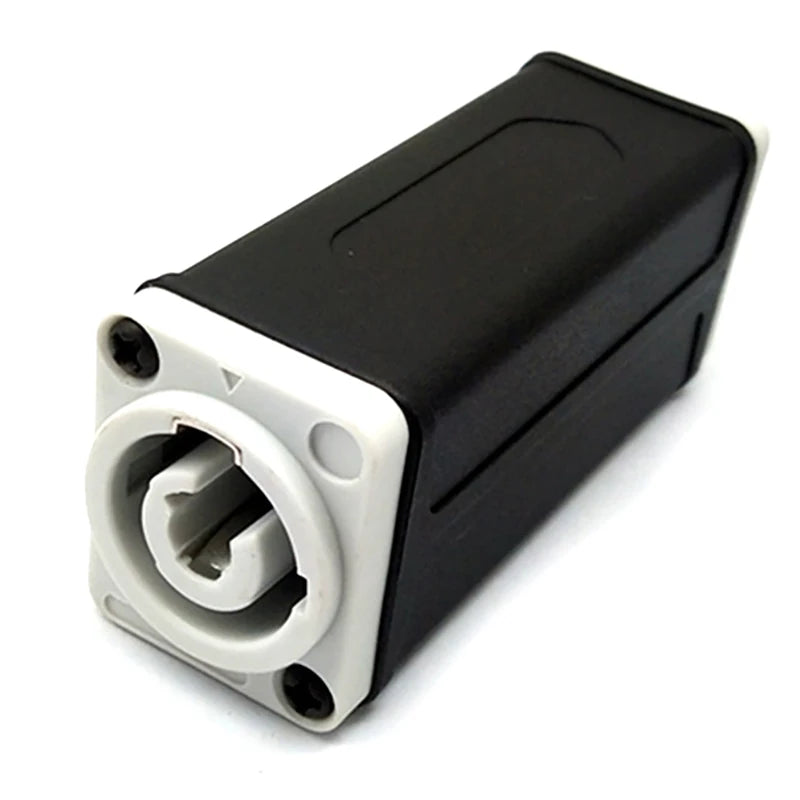 New 1Pc LED PowerCon AC Coupler Adapter Extender Connector Speakon Panel Mount Straight Adapter Blue White
