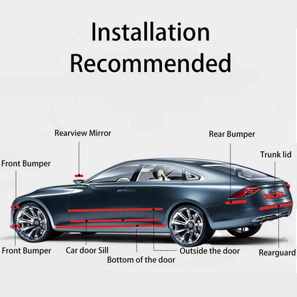 3D Carbon Fiber Matte Car Sticker DIY Paste Protector Strip Car Threshold Door Edge Anti Scratch Tape Waterproof Protection Film