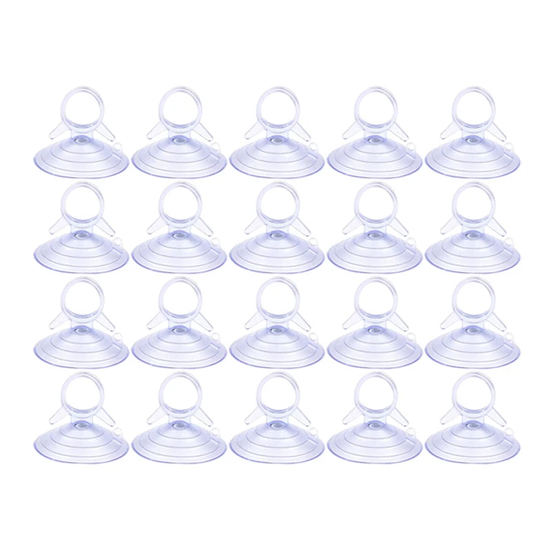 30/10Pcs Car Sun Visor Suction Cups Dovetail Front Gear Sun Visor Suction Cups Transparent PVC Suction Cups Car Decoration