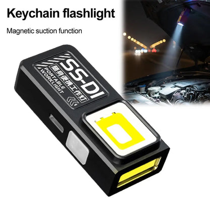 Rechargeable Mini Flashlight Super Bright COB Portable Work Light W/Magnetic Base Strobe Pen Clip-On Light Camping Emergency
