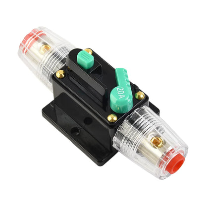 Car Boat 10A to 100A AMP Circuit Breaker Fuse Reset for 12V 24V 48V DC with Waterproof Housing and Manual Reset for Overload