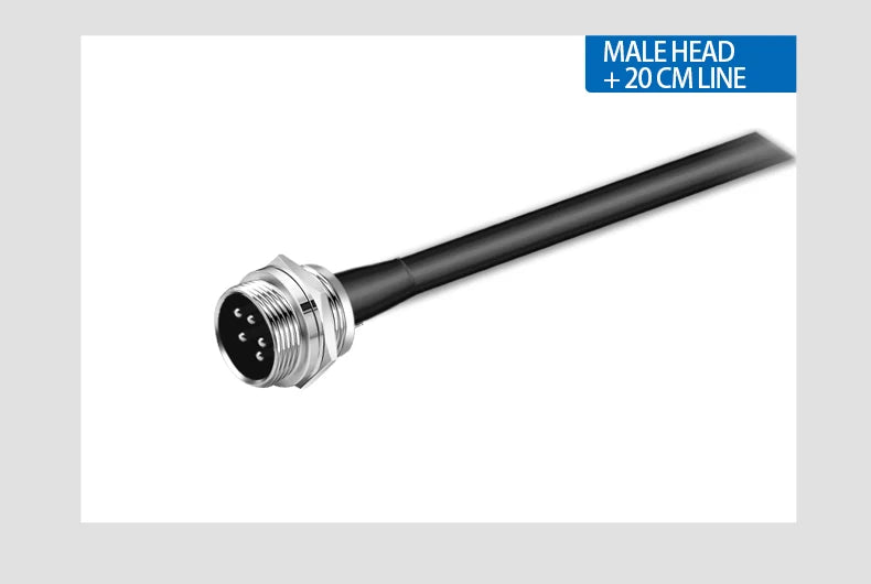 1PCS GX16 Auto Waterproof Connector 2-10 Pins with Power Cable Line Socket Plug — Suitable for Industrial Machinery and Equipment