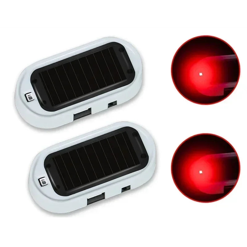 Solar Powered Fake Security Alarm LED Flashing Anti-Theft Light 2/1PCS