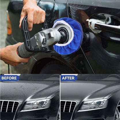 Microfiber Car Waxing Polishing Sleeve 5-10 Inches Polisher Pad Wash Buffer Waxing Sleeve Auto Body Care Cleaning Accessories