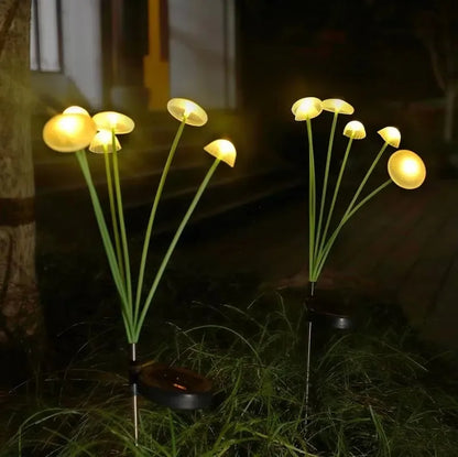 Solar Christmas Jellyfish Mushroom Lawn Lights Waterproof 6/8Heads Garden Decoration Atmosphere Lighting