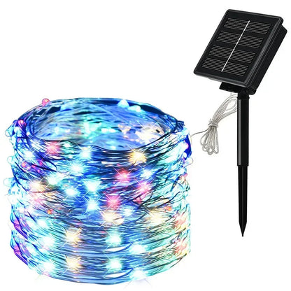 Solar LED Fairy Light Outdoor 7M 12M 22M 32M Waterproof Garland String Lights for Christmas Party Garden Decoration Solar Lamp