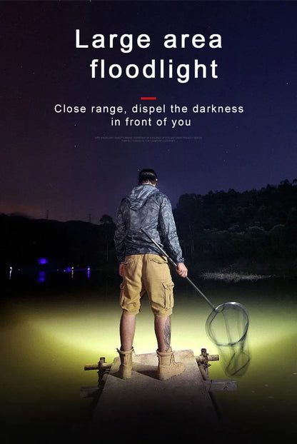 5/11 LED Headlamp Strong Light Head Torch USB Rechargeable Headlight Built-in 18650 Battery Outdoor Fishing Camping Lantern