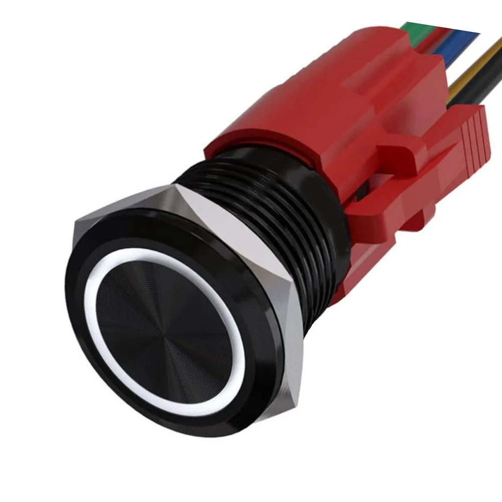 IP67 Waterproof Metal Push Button Switch Self-reset Switch For Automotive Long Electrical Lifespan Smooth Tactile Feel
