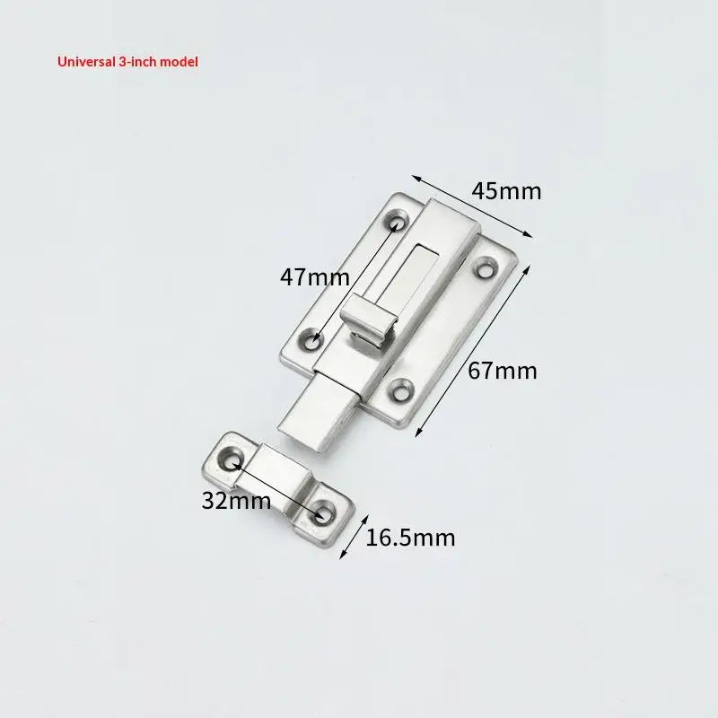 New Self-Elastic Latch Security Bolt Latch Anti-theft Spring Latches Stainless Steel Cabinet Hinges Furniture Supplies Hardware