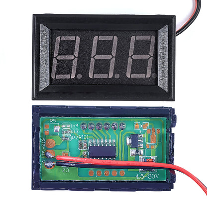 DC 4.5V-30V Digital Voltmeter Ammeter 0.56 Inch Two-Wire LED Display Voltage Current Meter for Car Motorcycle and DIY Electronics