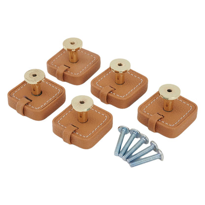 For Kitchen Cabinets Zinc Alloy Knobs Leather Drawer Pulls Stylish Furniture Pulls Sturdy Construction Stylish Furniture Accents