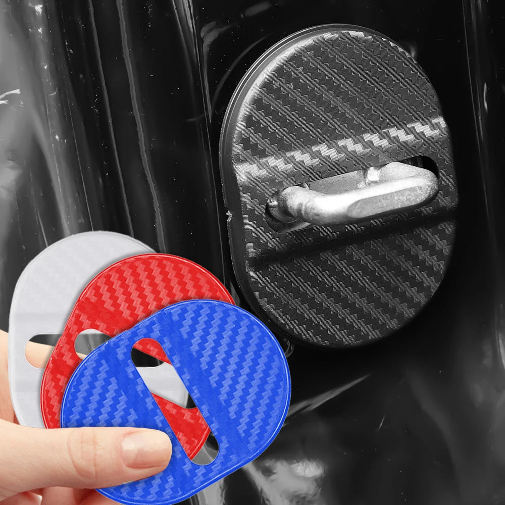Universal Car Door Shockproof Cushion – 4PCS Mute Shock Absorber Protective Cover for Door Latch Anti-Collision Accessories