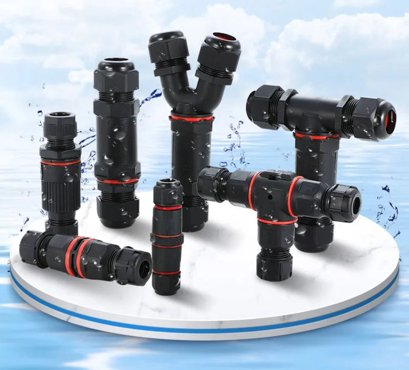 IP68 Waterproof Cable Connector I/T Type Junction Box 2-pin 3-pin 4-pin 5-pin Electrical Terminal LED Lights Wire Waterproof Box