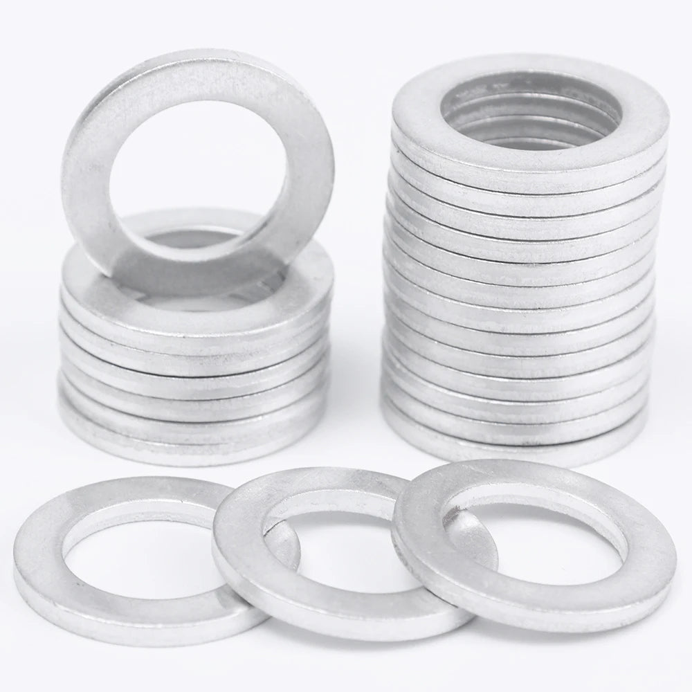 14mm Aluminum Oil Drain Plug Crush Washer Set — Universal Oil Change Gasket Kit