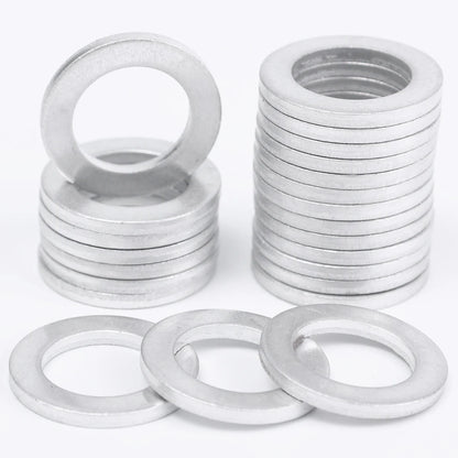 14mm Aluminum Oil Drain Plug Crush Washer Set — Universal Oil Change Gasket Kit