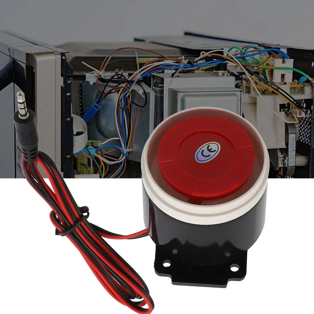 Home Security Loud Siren 120dB with DC 12V and 24V Power Support Indoor Alarm for Offices Warehouses and Shopping Centers