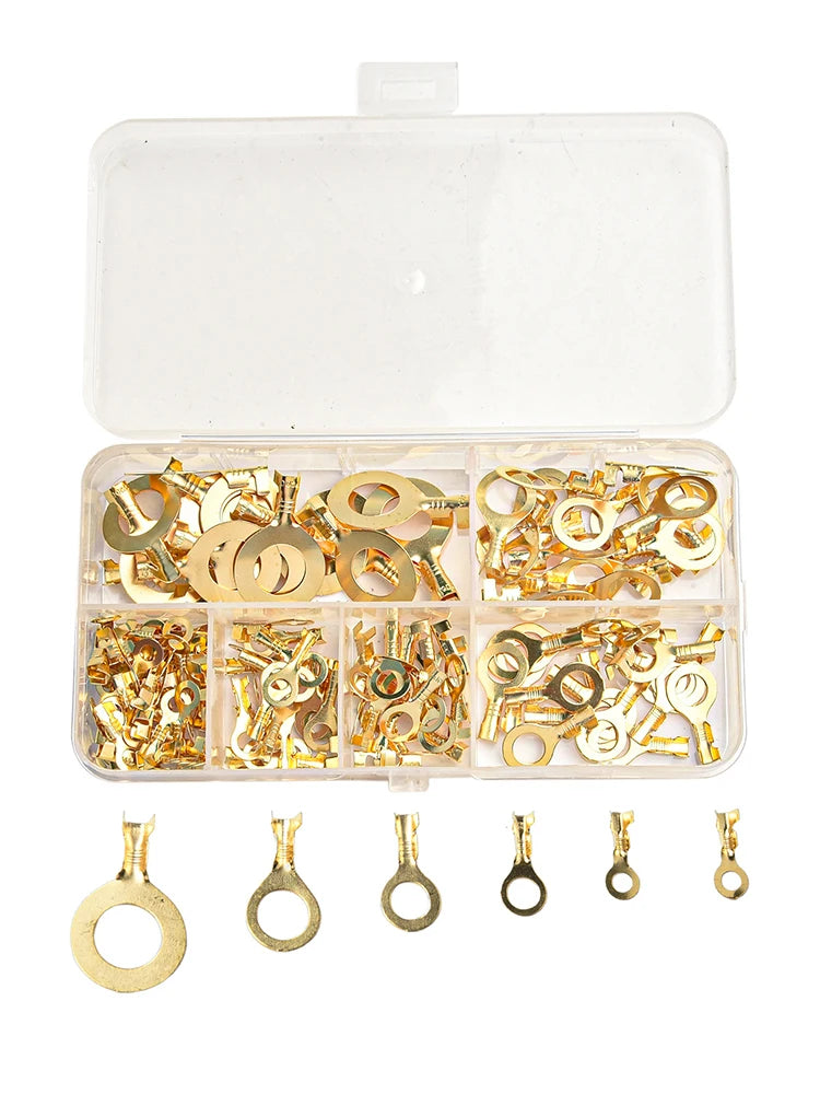 10.0mm 20pcs Ring Eye Terminal Different Sizes 150PCS Brass Material Manual Measurement Slight Measurement Deviation