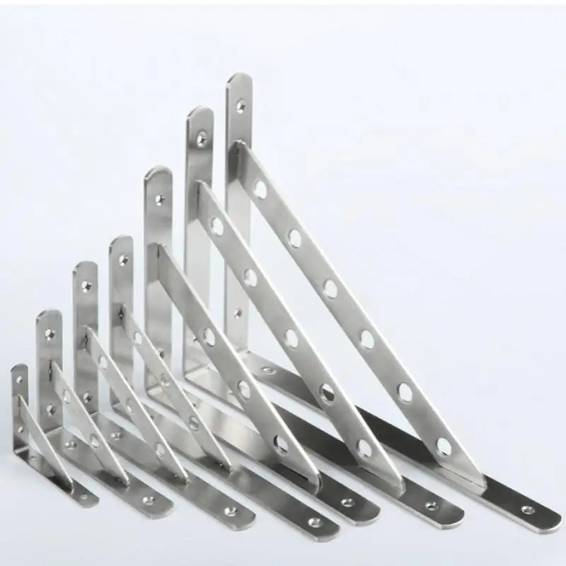 2Pcs Angle Bracket Heavy Duty For Wall Angle Bracket Stainless Steel L Type Bracket