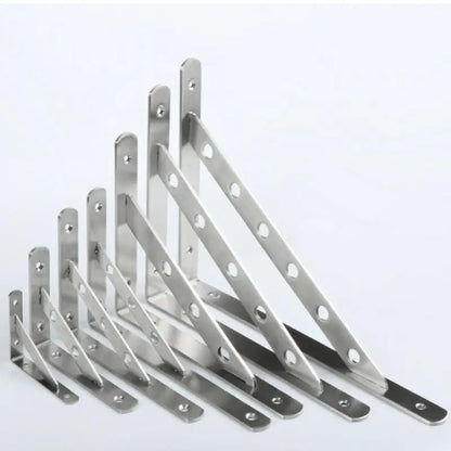 2Pcs Angle Bracket Heavy Duty For Wall Angle Bracket Stainless Steel L Type Bracket