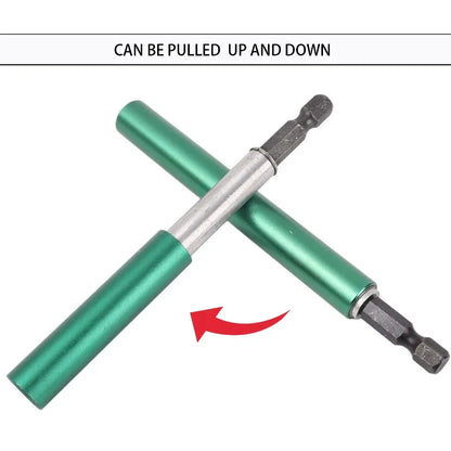 80/120mm Magnetic Hexagonal Handle Extension Connecting Rod 1/4 Telescopic Quick Release Electric Drill Screwdriver Bit Holder