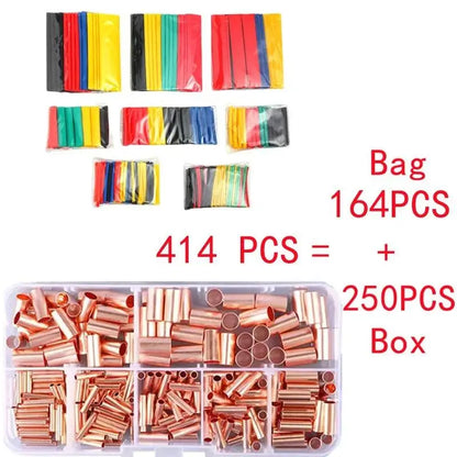 Non-Insulated Butt Terminal Assortment Kit Copper Crimp Connector