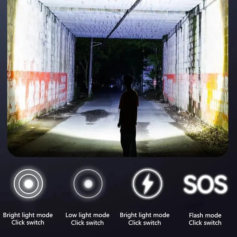 COB Work Light USB Rechargeable Lamp Flashlight Mini Keychain Light with 90° Foldable Side Lights Super Bright Portable Lanterns