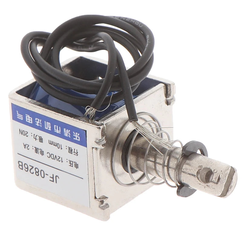 JF-0826B 12V/2A 10mm 20N push pull type open frame solenoid electromagnet