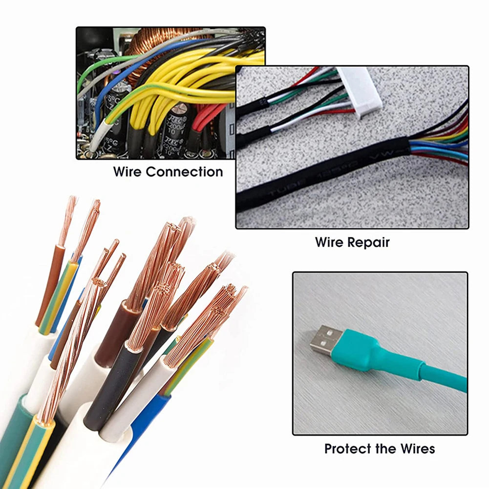 328PCS Heat Shrink Tubing Set 2:1 Shrink Ratio Heat Shrink Cable Sleeve 8 Sizes Electrical Equipment & Supplies Accessories