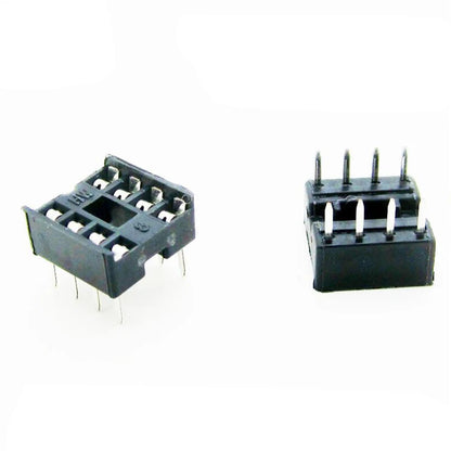 DIP IC Sockets — 6 to 40 Pin, Solder Type, 2.54mm Pitch, PCB Mount (5-Pack)