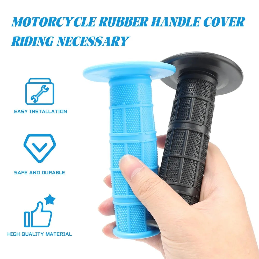 Universal Soft Silicone Motorcycle Handlebar Grips Anti Slip Gel Handle Bar Cover Dirt Bike Motocros Scooter Shock Absorb Sleeve