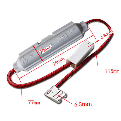 Microwave Oven Fuse Holder with 5KV High Voltage Fuses 0 65 to 0 9A Current Range Includes 2 Replacement Pieces