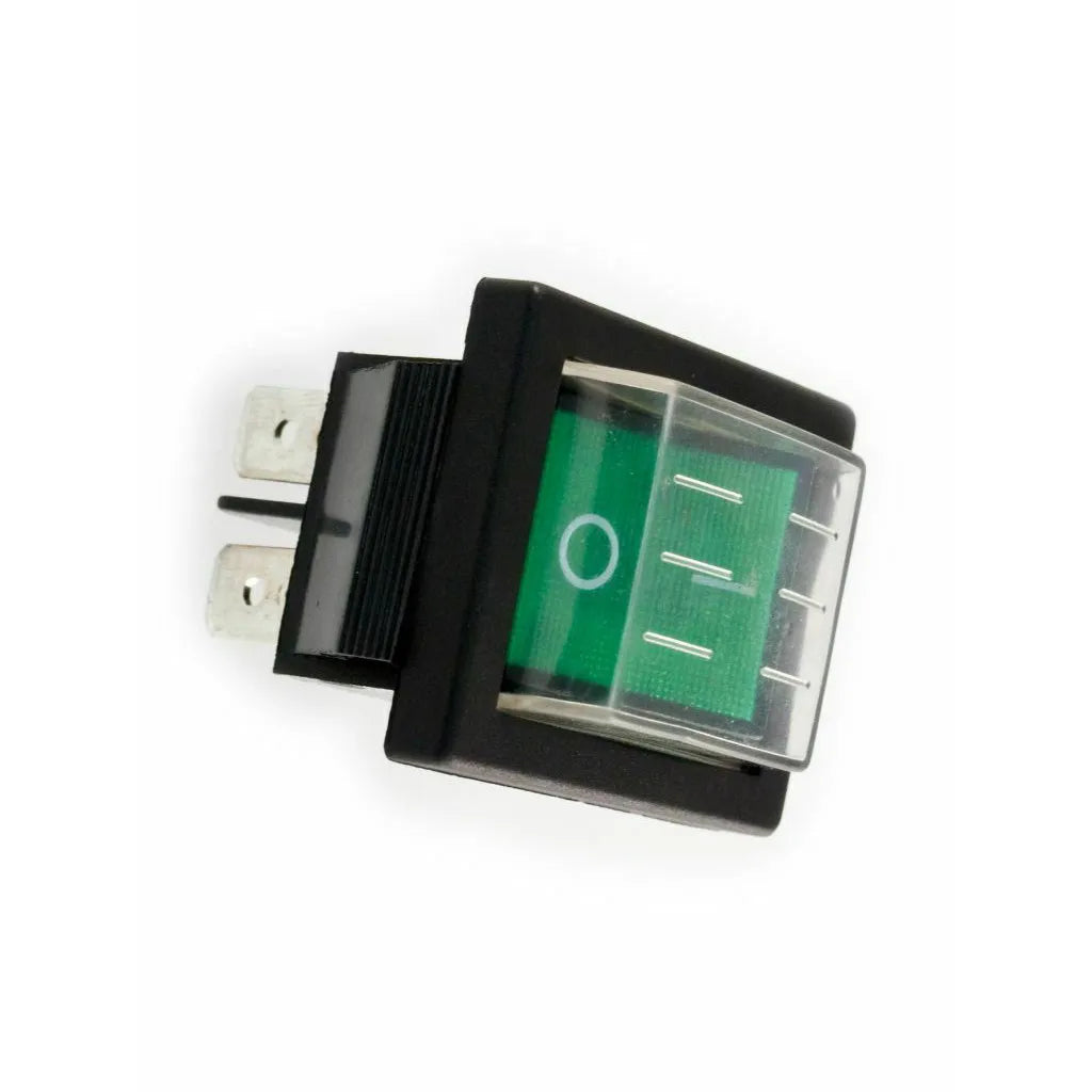 Rocker Switch 4 Pins DPST with Waterproof Cover Rated 16A 250VAC for Use in Industrial Machines and Electrical Appliances