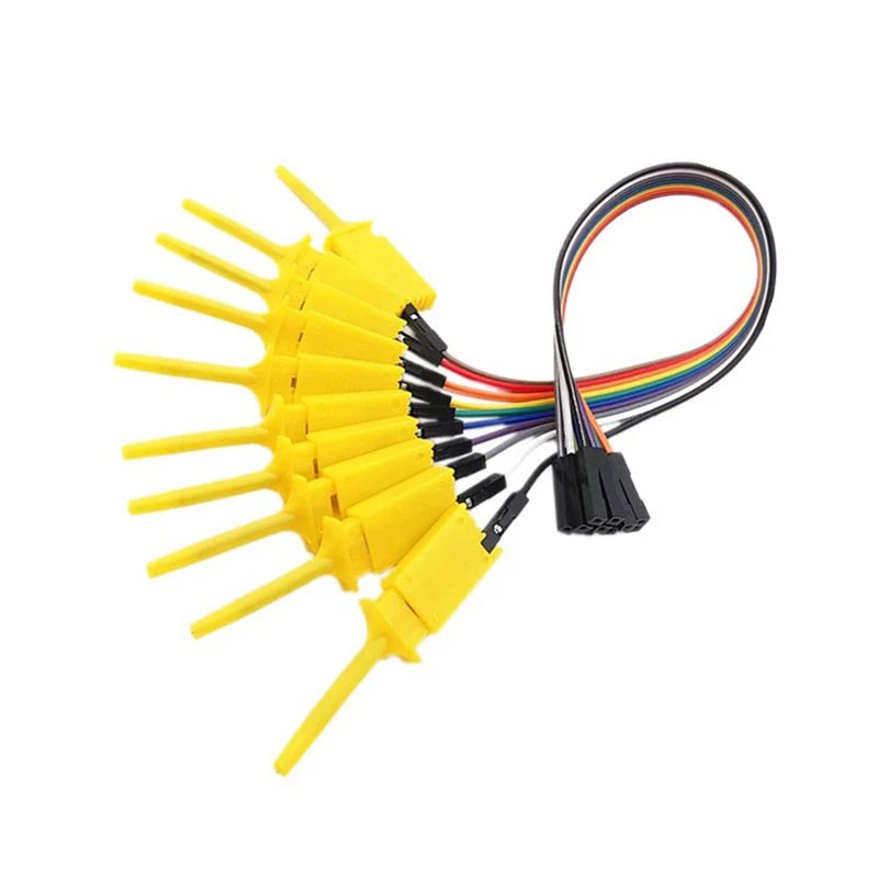200mm High-Efficiency Test Hook Clip with Logic Analyzer Probe, Yellow/Red