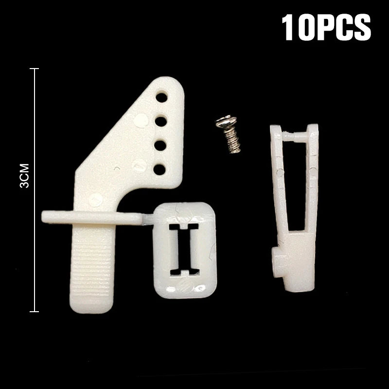 10Sets 21mm Nylon Control Horn & Clevis for RC Airplane Servo