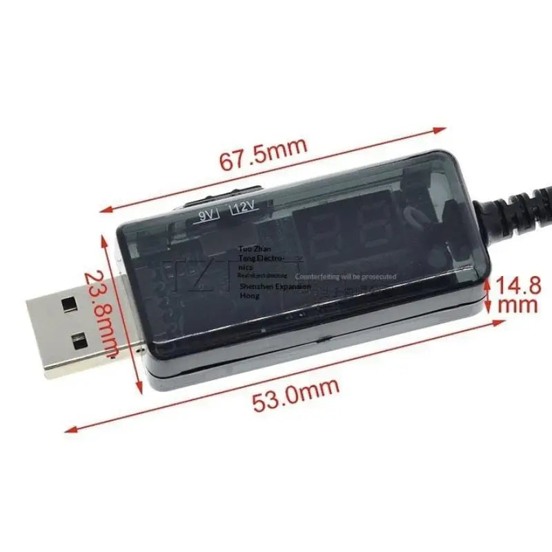 DC 5V To 9V 12V USB Step-up Converter Cable + 3.5x1.35mm Connecter USB Boost Converter For Power Supply/Charger/Power Converter