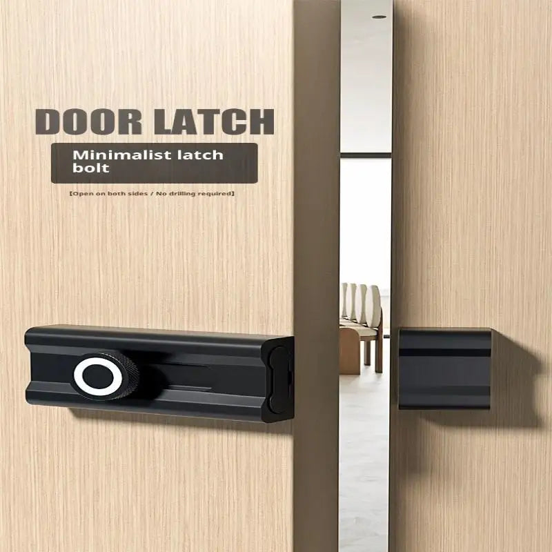No Punching Door Lock Buckle Anti-Theft Latch Adhesive Hardware