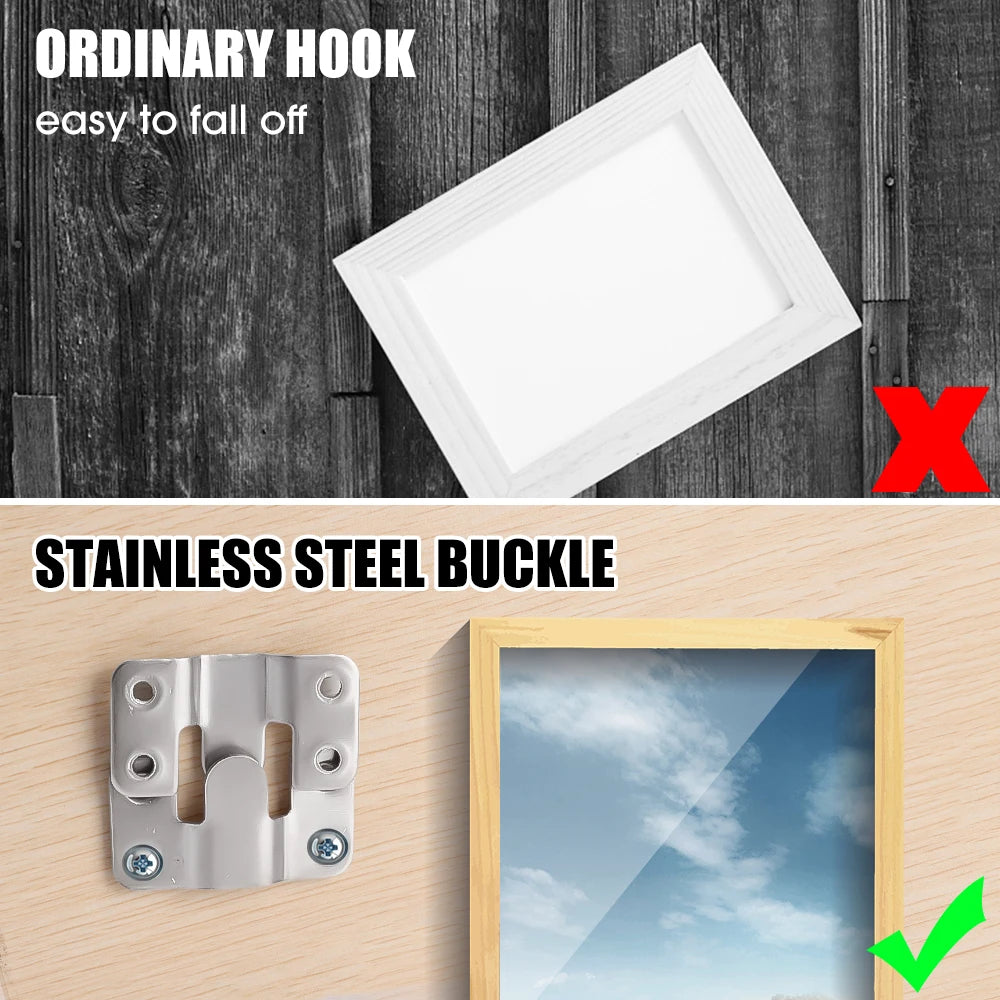 Picture Frame Hooks Stainless Steel Wall Hanger 30/2PCS