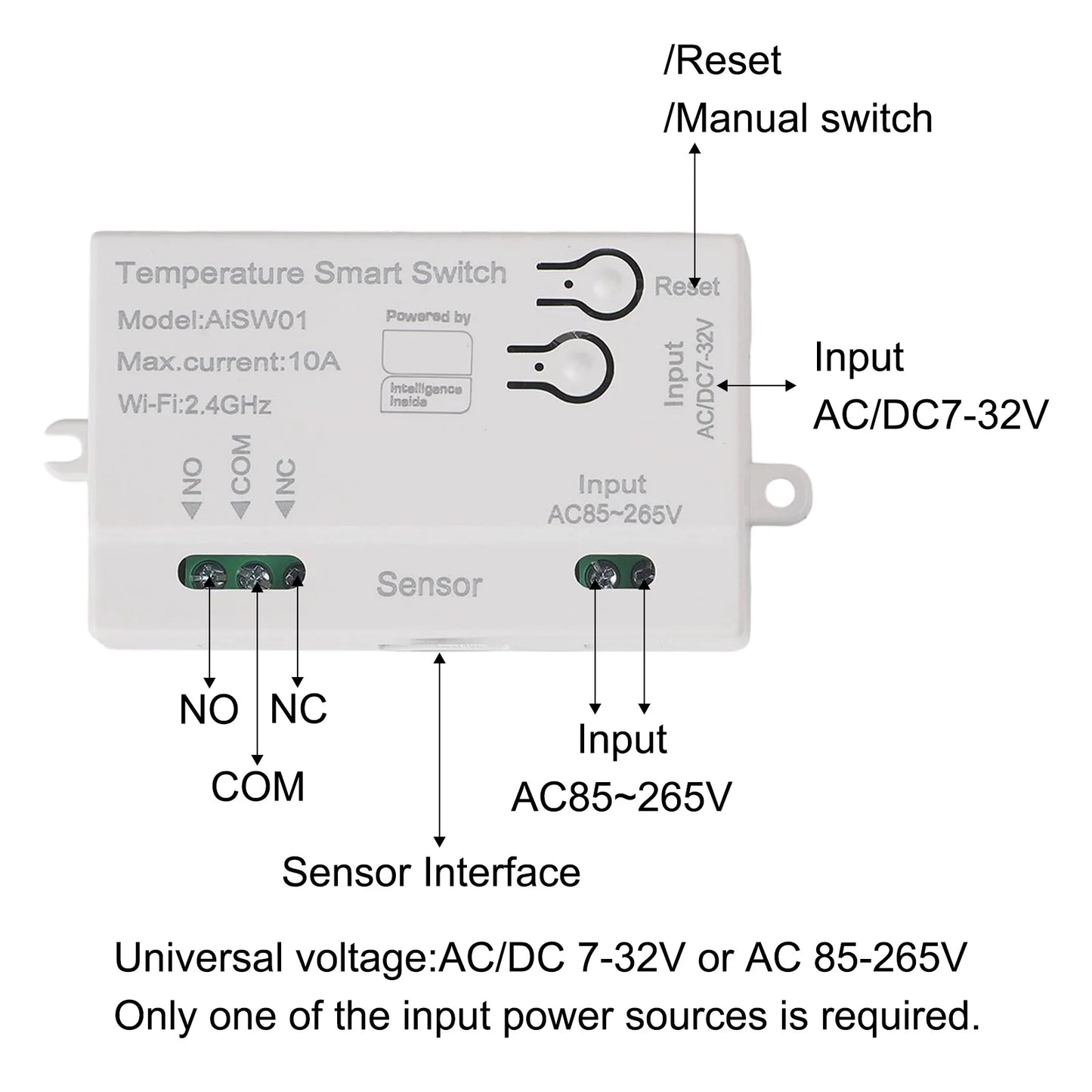 WiFi Temperature and Humidity Sensor with Remote Control Smart Home Automation with For Tuya App for Convenience