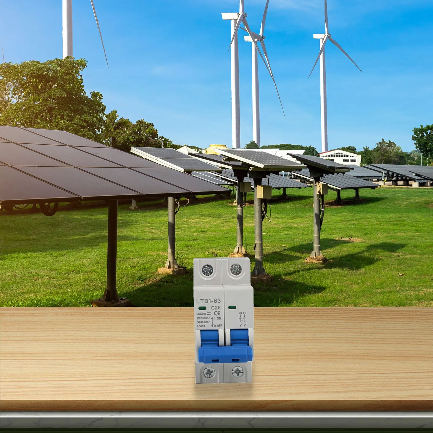 For Solar Photovoltaic Compatible DC 1000V Circuit Breaker Available in 6A to 63A Rated Currents for Overload Protection
