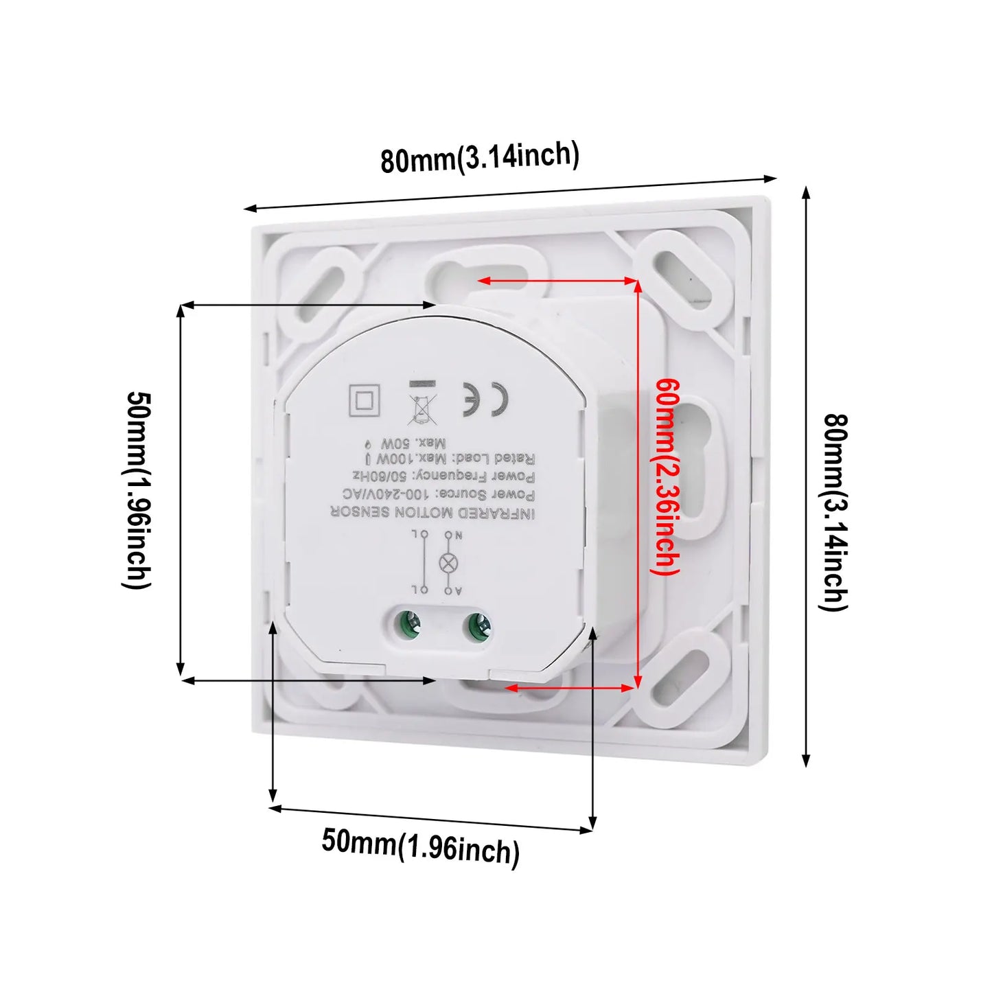 Adjustable Sensor Switch Motion Sensor Switch Infrared Motion Sensor Adjustable Sensitivity Customizable Range